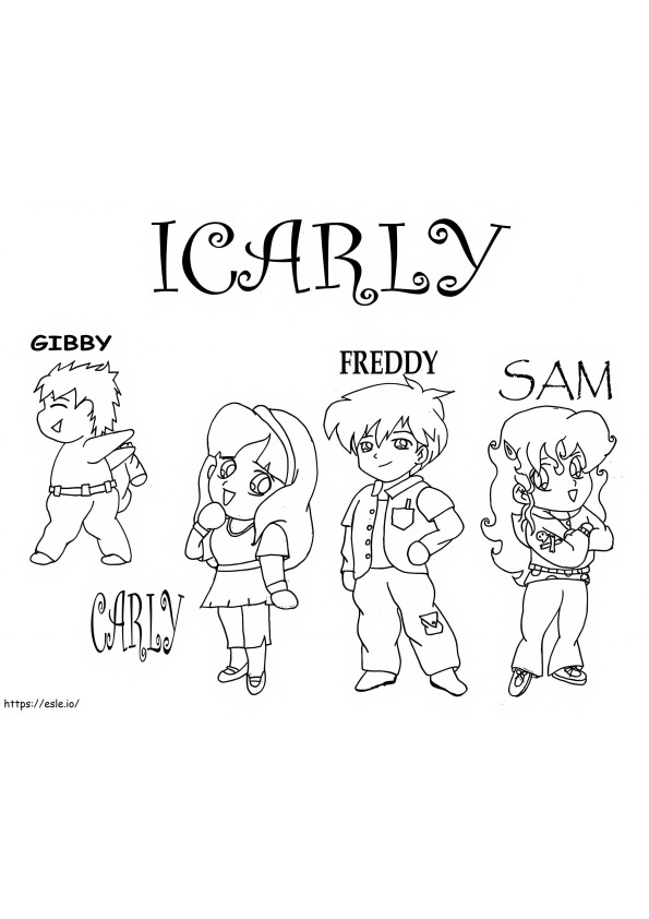 Personaje din ICarly de colorat