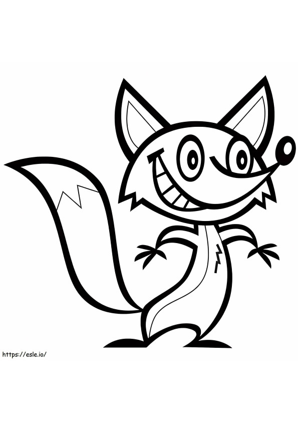 A Funny Fox coloring page