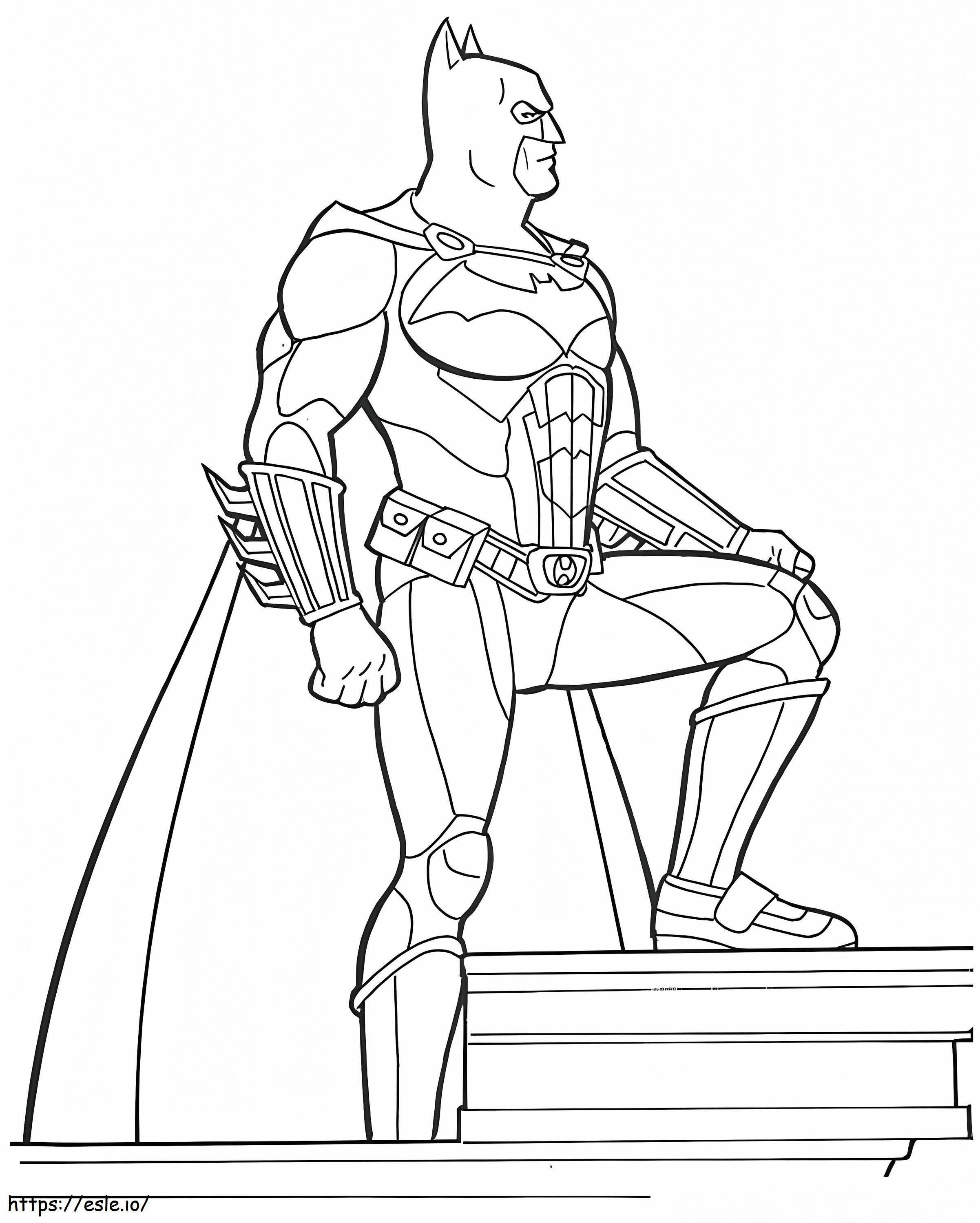 Batman On Building coloring page