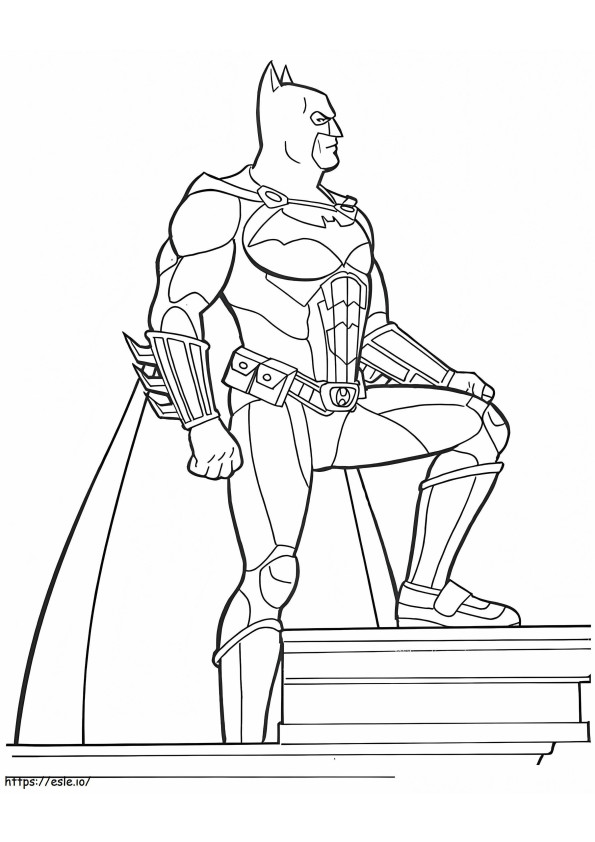 Batman na construção para colorir