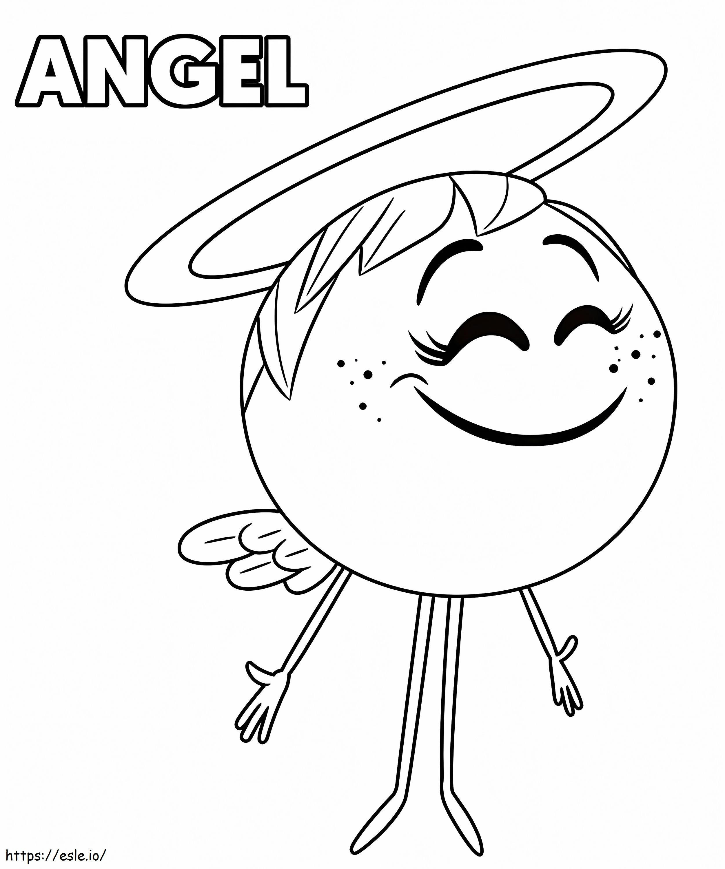 Engel uit de Emoji-film kleurplaat kleurplaat