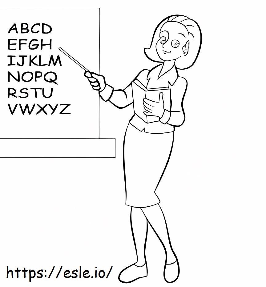 Professore di inglese da colorare