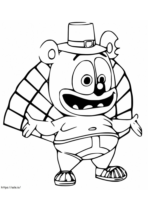 Turkey Gummy Bear coloring page