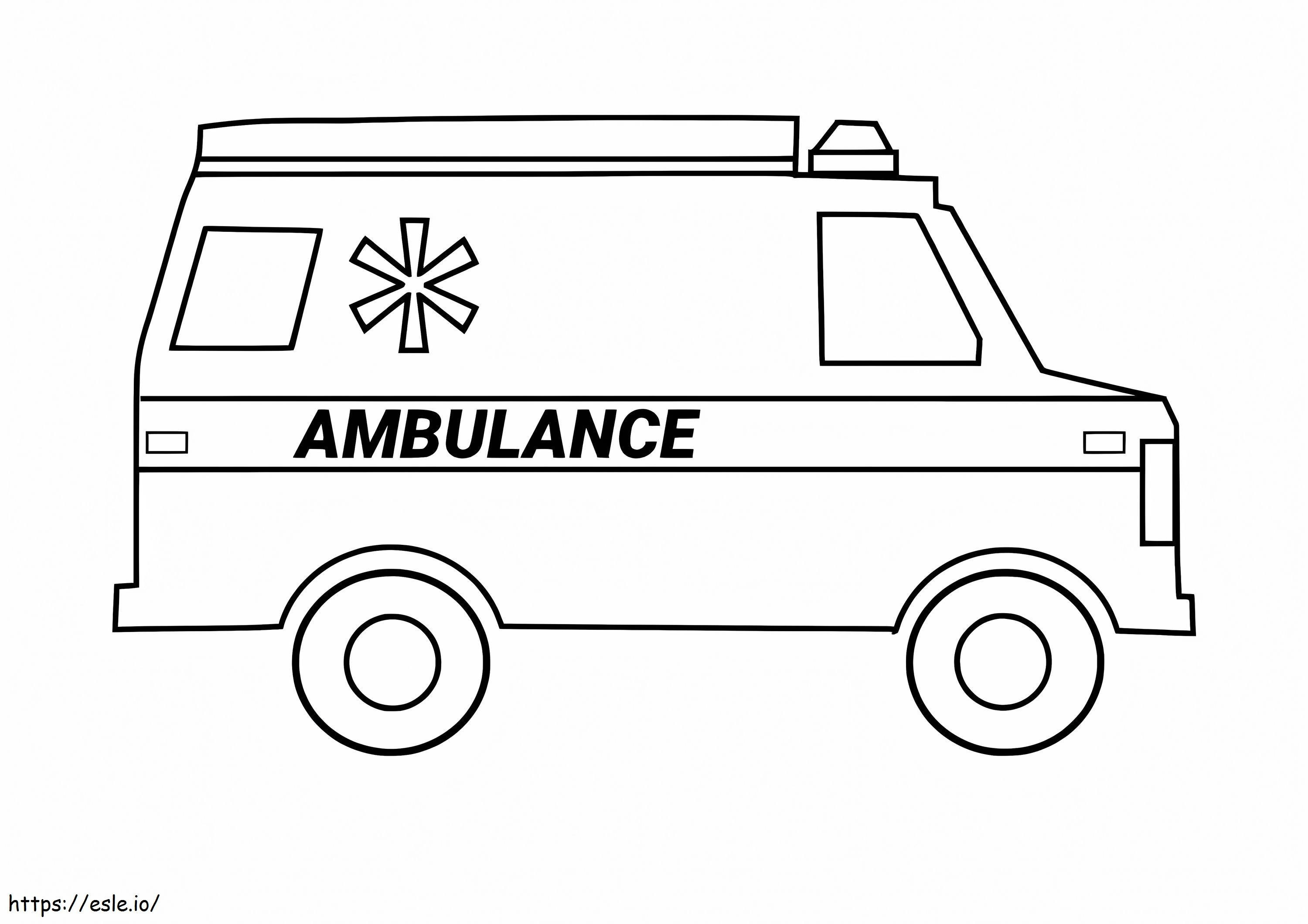 Geweldige ambulance kleurplaat kleurplaat