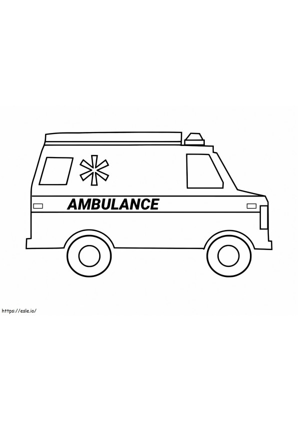 Ambulanza straordinaria da colorare