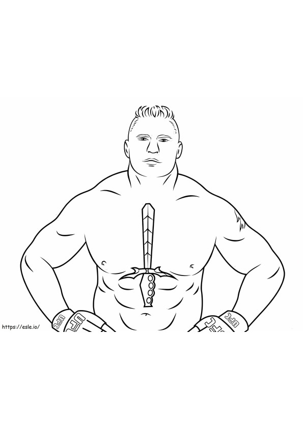 Brock Lesnar coloring page