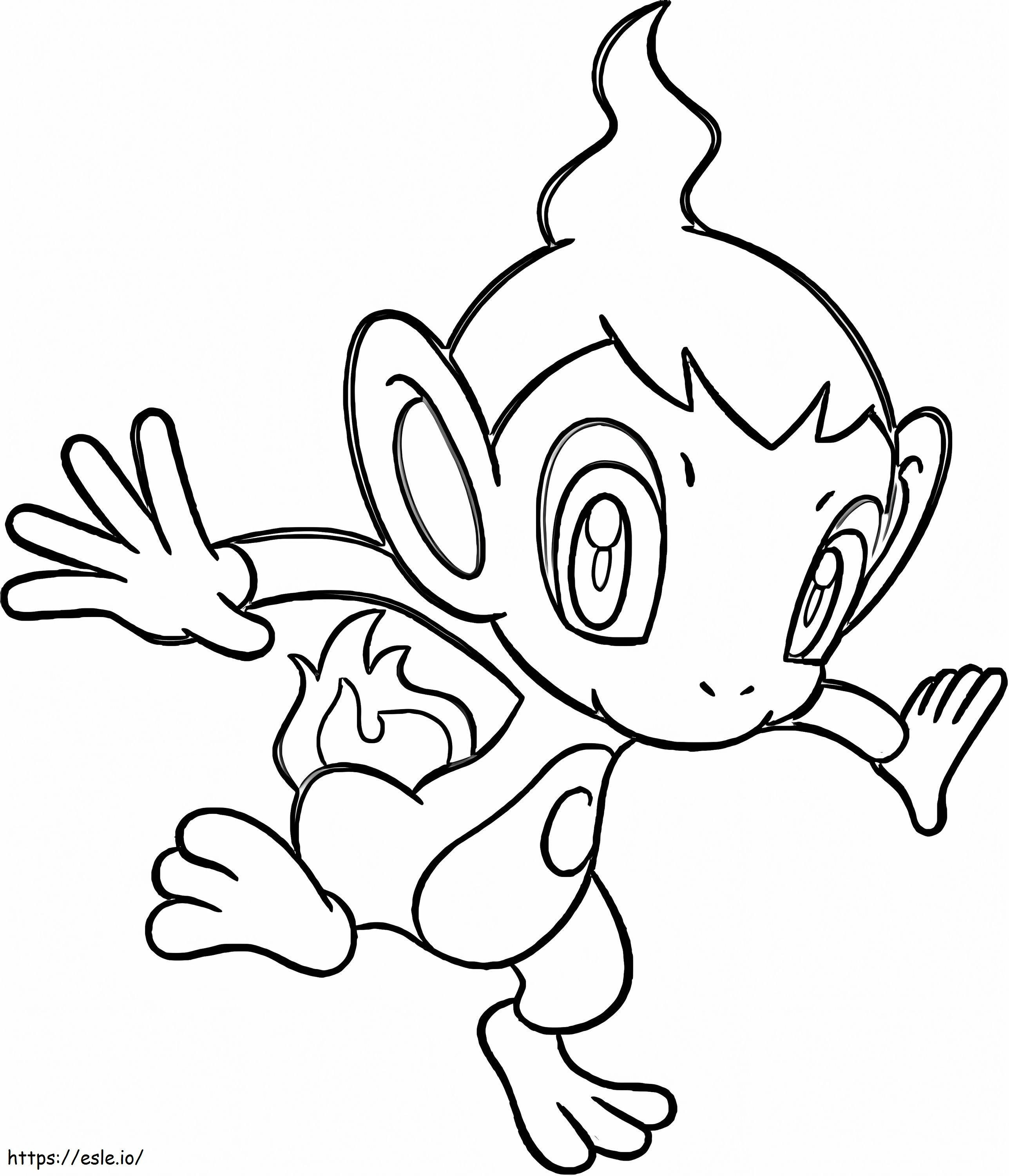Chimchar 3 coloring page