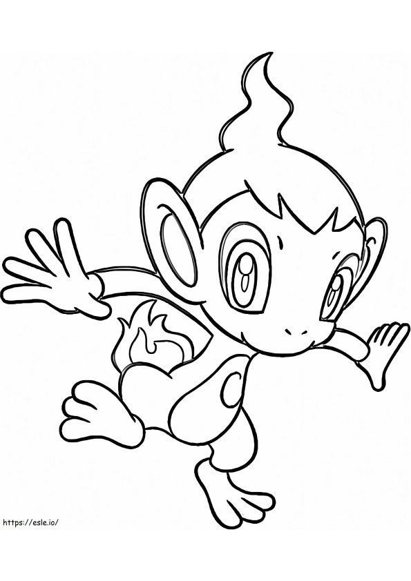 Chimchar 3 coloring page