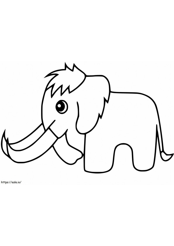Cute Baby Mammoth coloring page