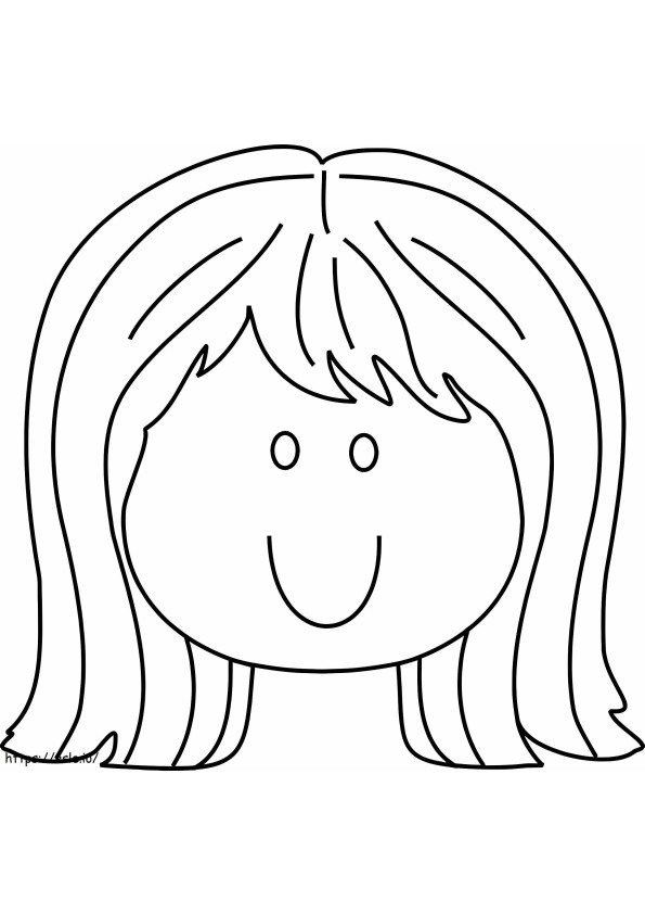 Woman Face coloring page