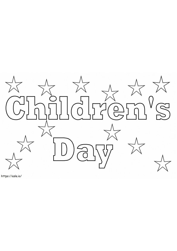 Childrens Day 8 coloring page