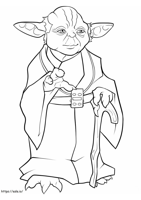 Coloriage Star Wars Yoda à imprimer dessin
