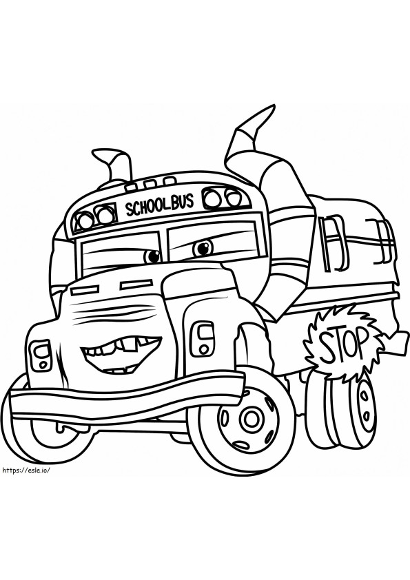 Miss Bunuelo Of Cars 3 coloring page