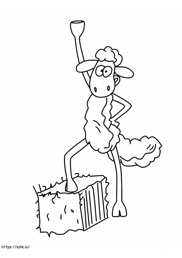 Funny Shaun The Sheep coloring page