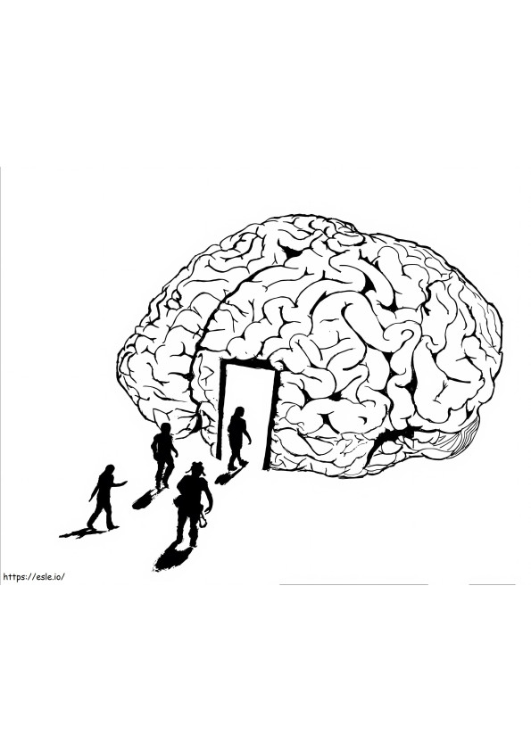 Ihmisen aivot 9 värityskuva
