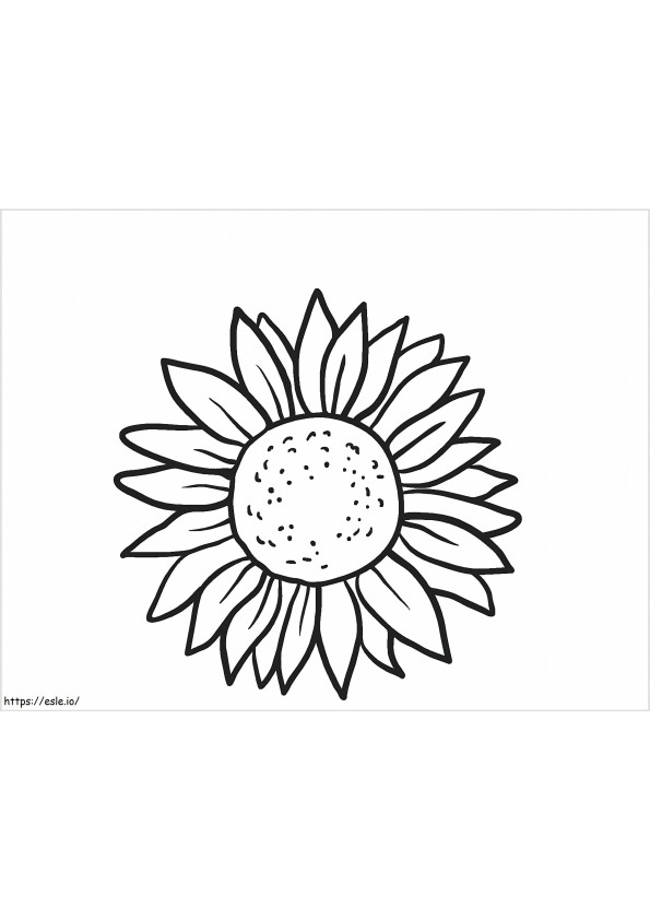 Stunning Sunflower coloring page
