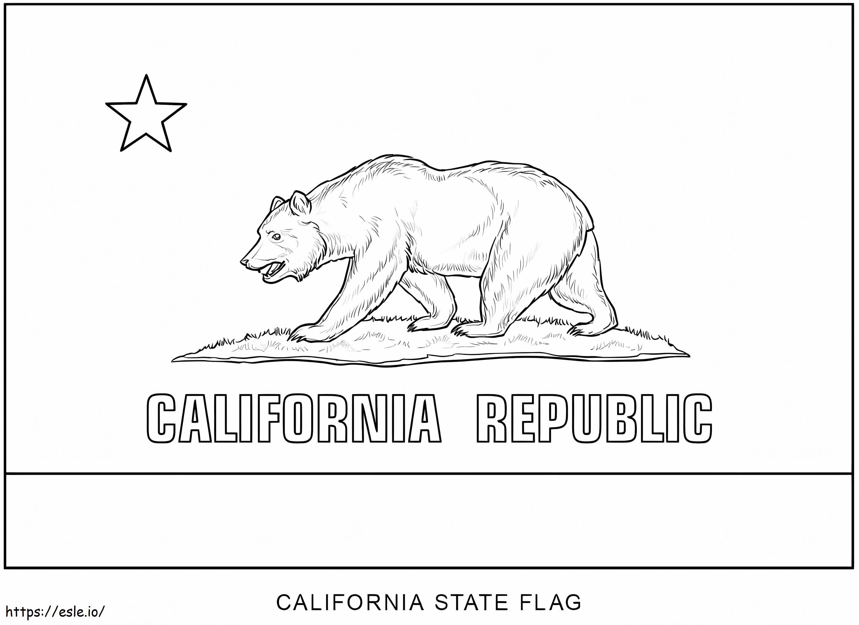 Flag Of California coloring page