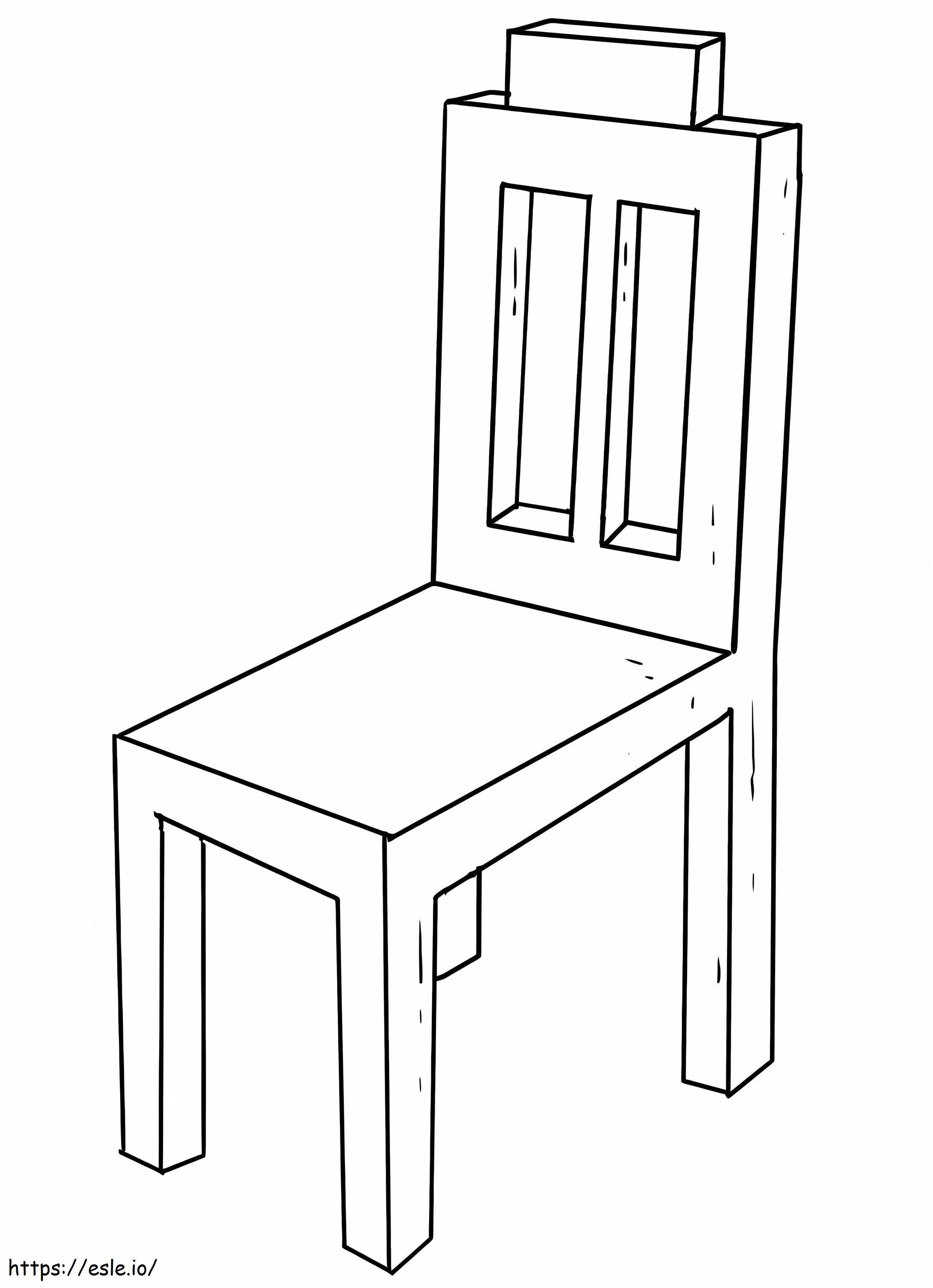 Easy Wooden Chair coloring page