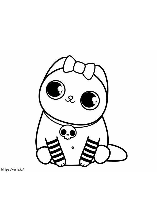 Emo Kitten coloring page