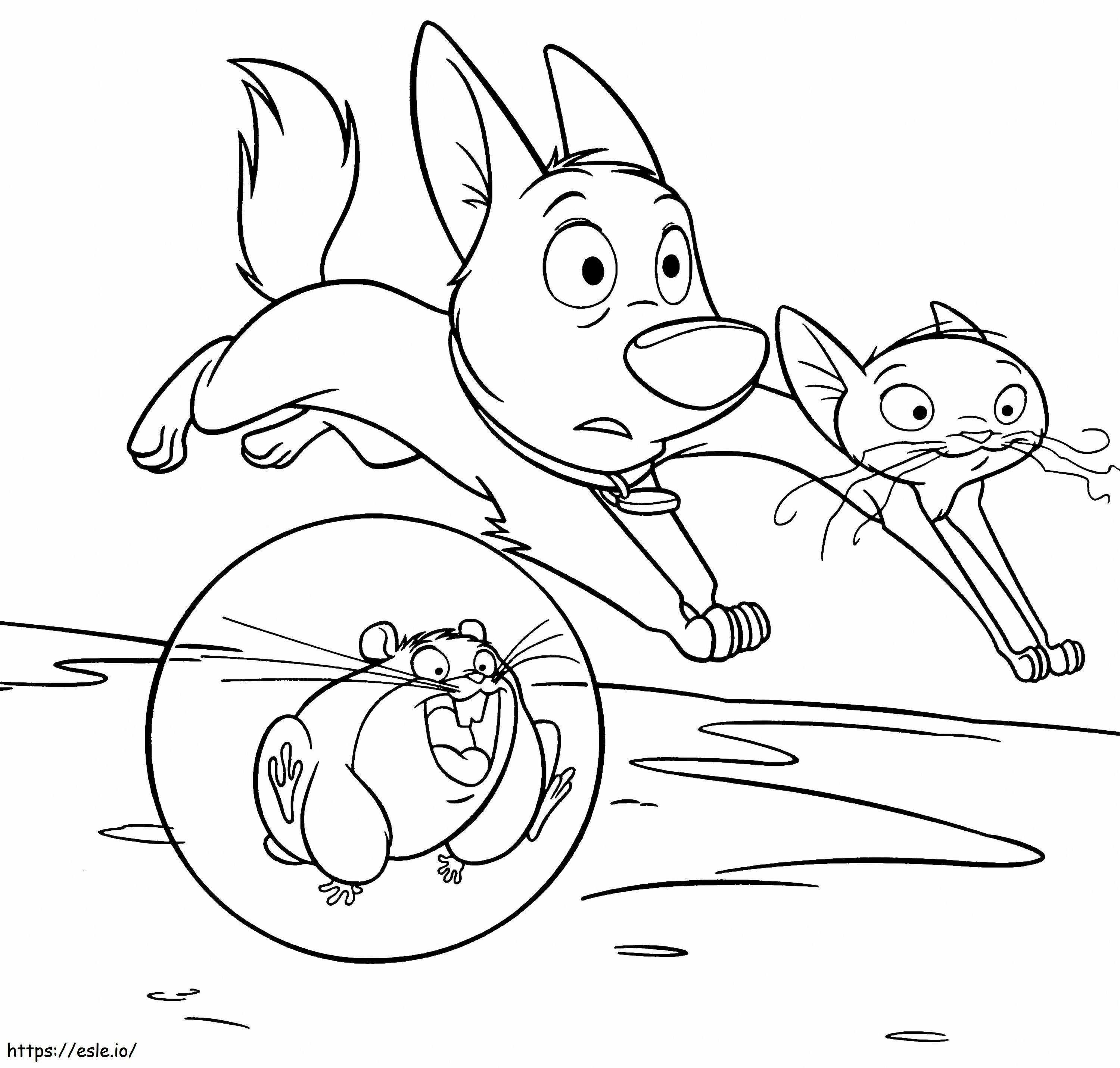 Bolt'S Cute Gang coloring page