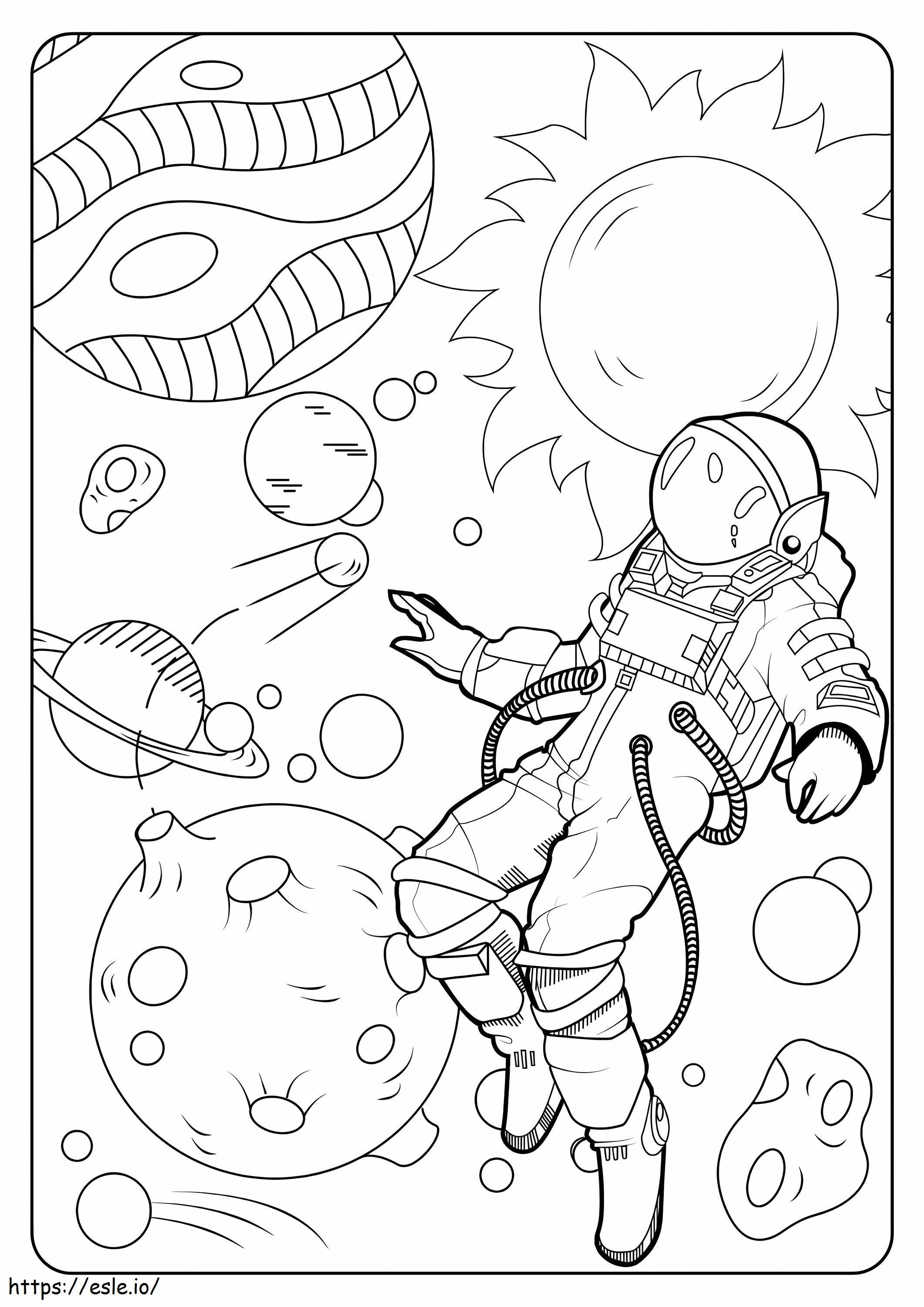 Astronot Uzayda boyama