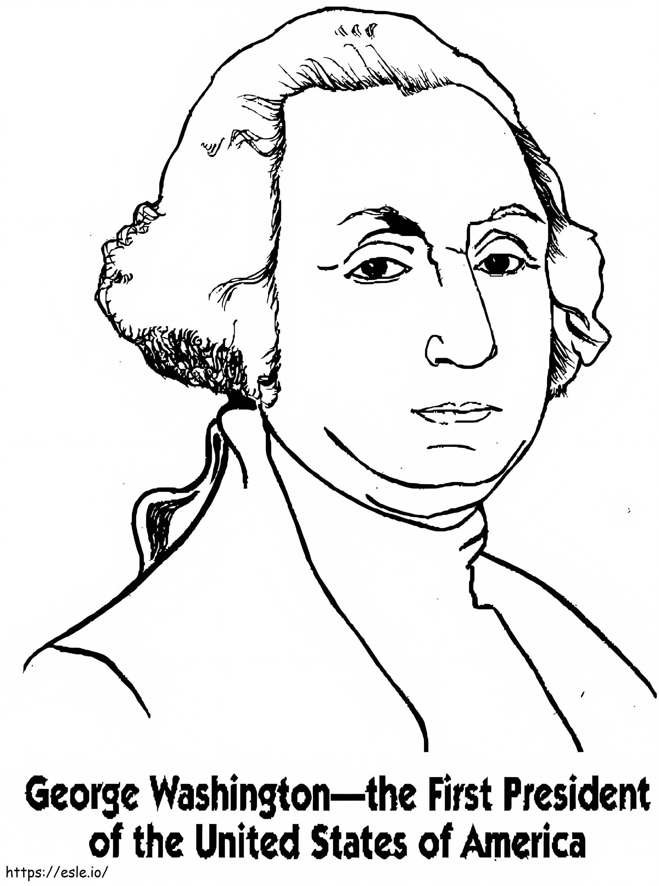 Coloriage Georges Washington 12 à imprimer dessin