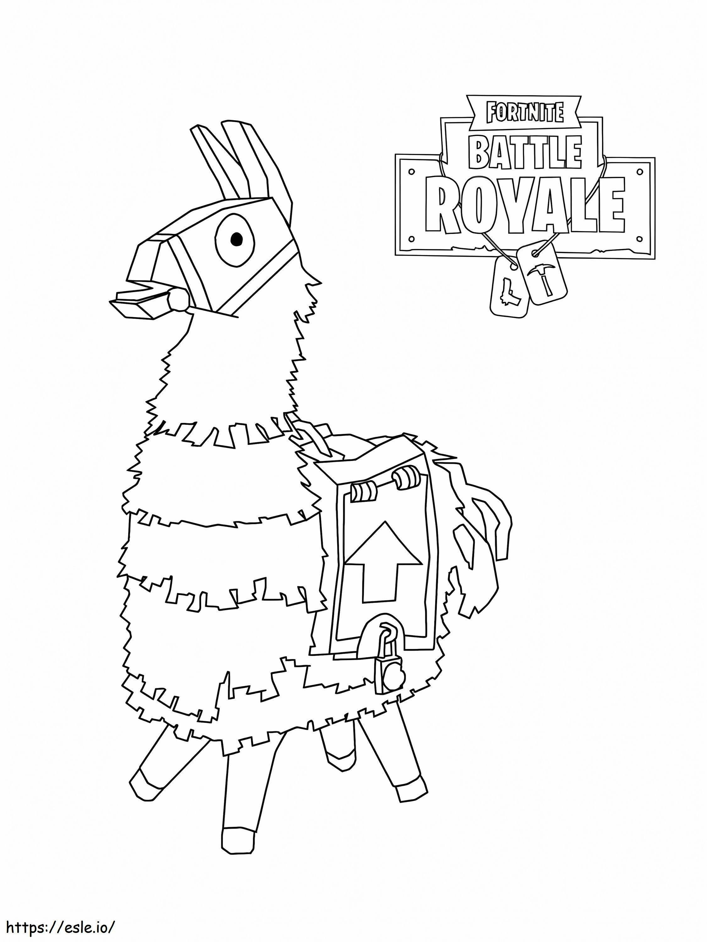 Llama Pinatas Fortnite 768X1024 coloring page