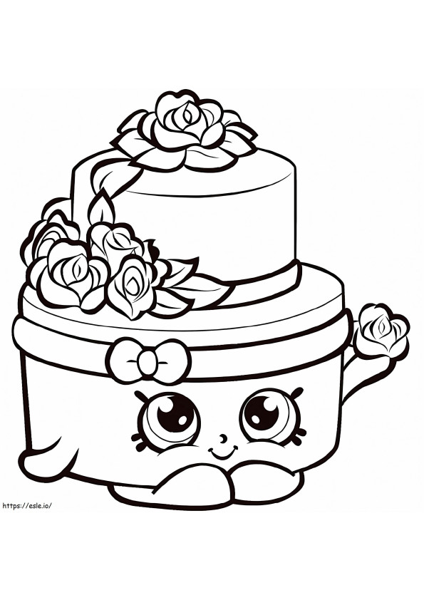 Wonda Shopkin Wedding Cake coloring page
