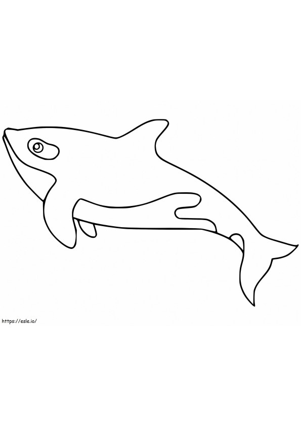 Tulostettava Orca Whale värityskuva