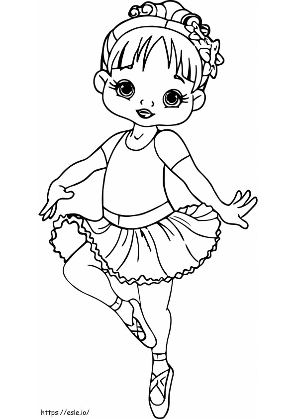 Girl Dancing coloring page