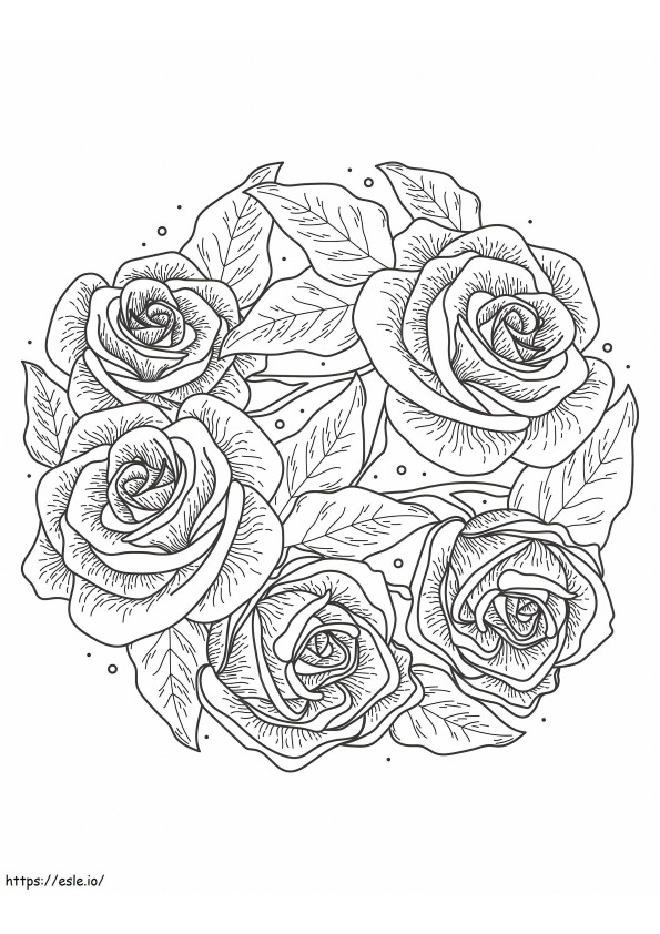 Druckbare Rose ausmalbilder