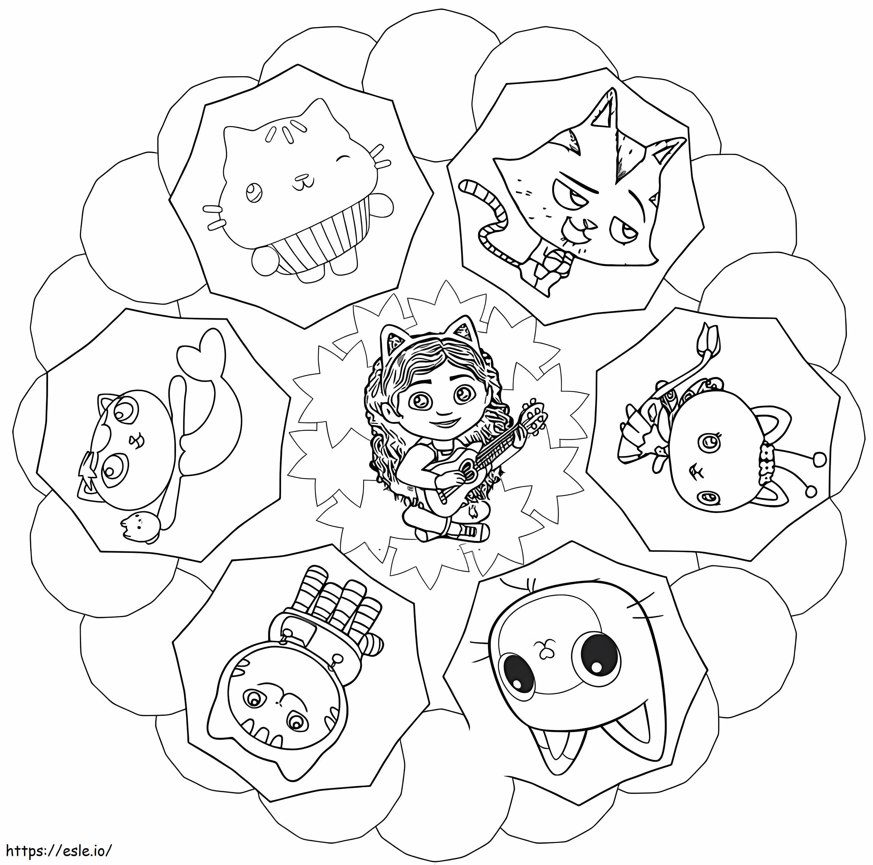 Gabby With Friends coloring page