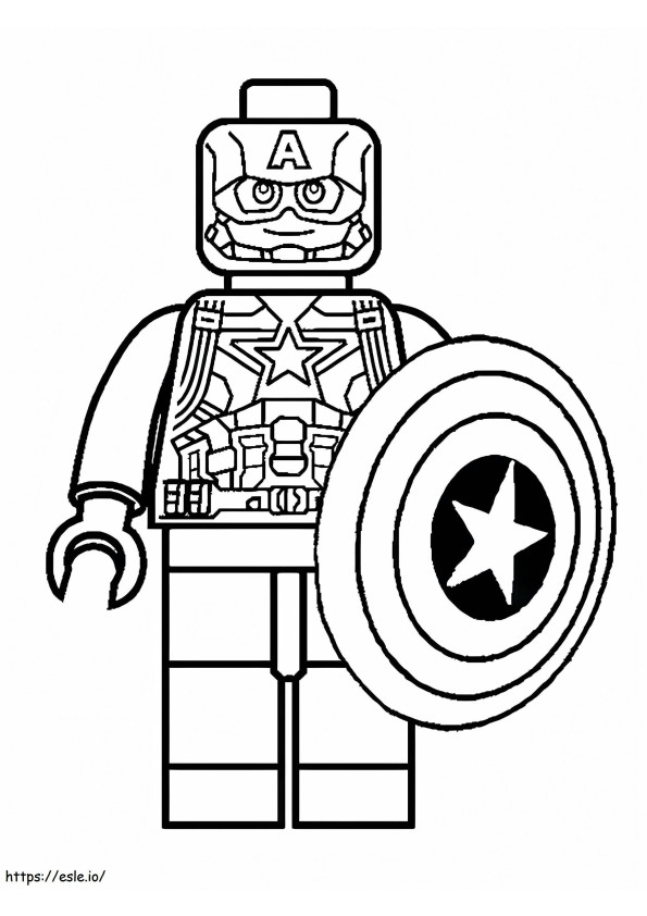 Hyvää Lego Captain Americaa värityskuva