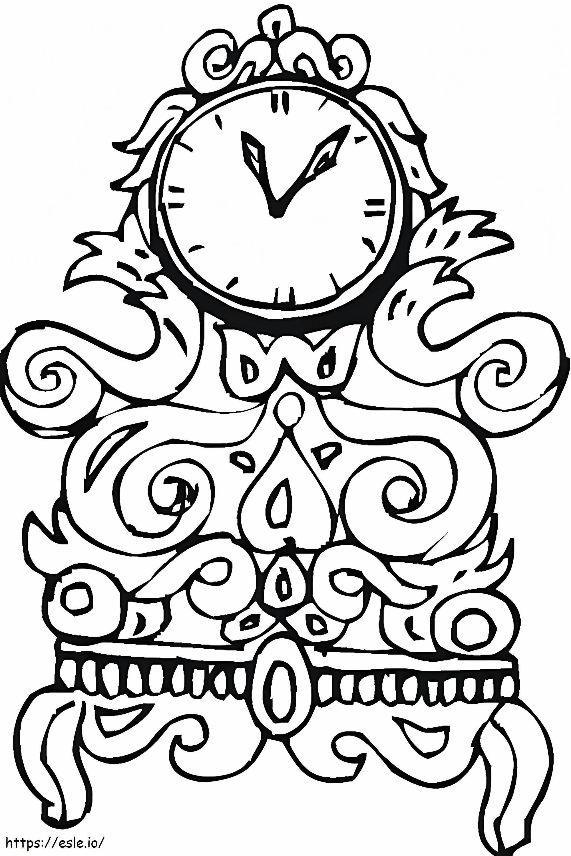 Coloriage Horloge 8 à imprimer dessin
