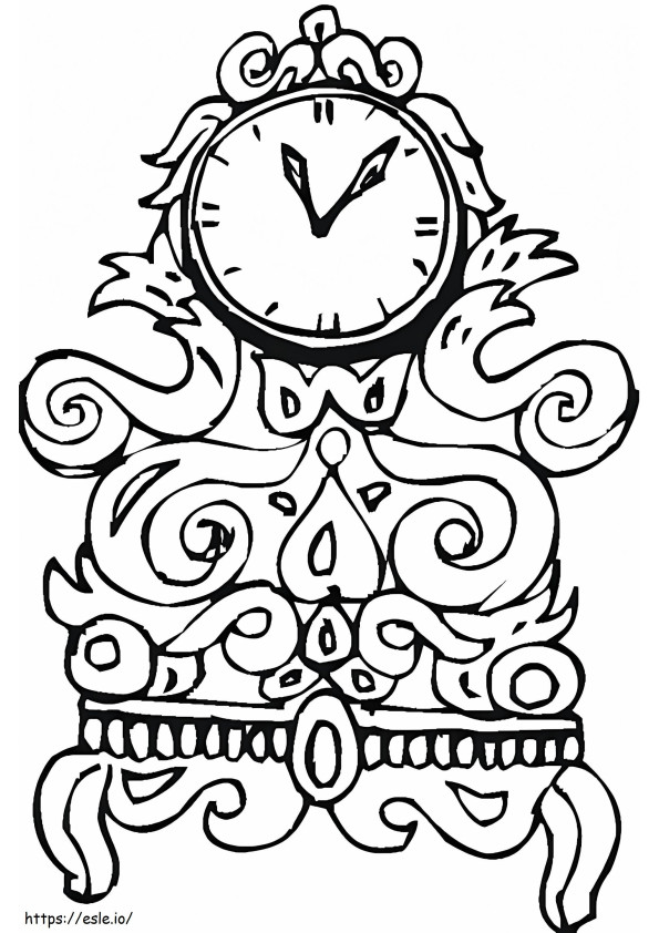 Clock 8 coloring page