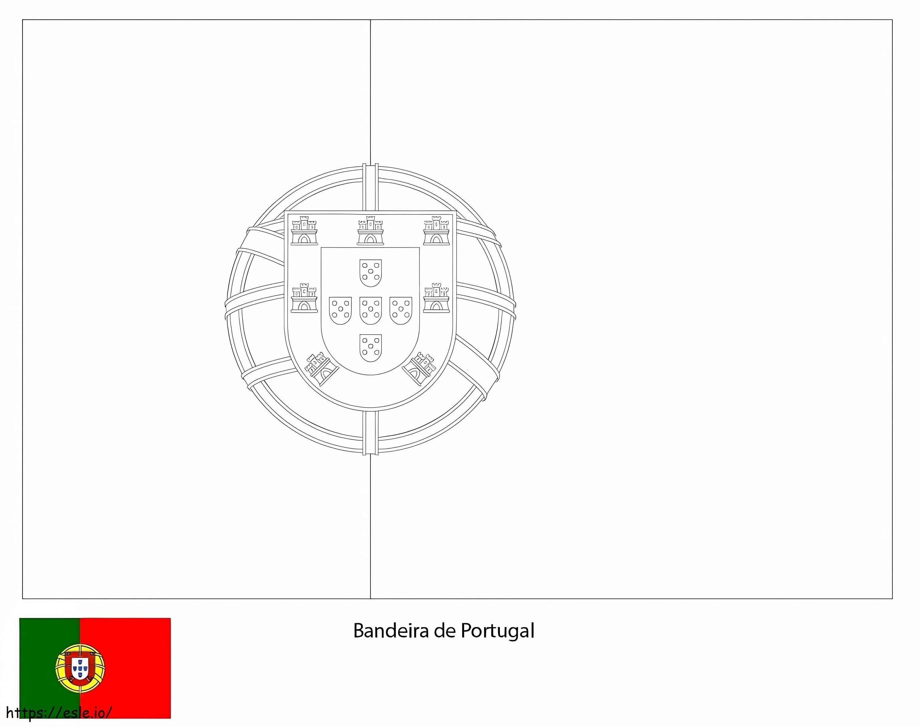 Bandiera Del Portogallo da colorare