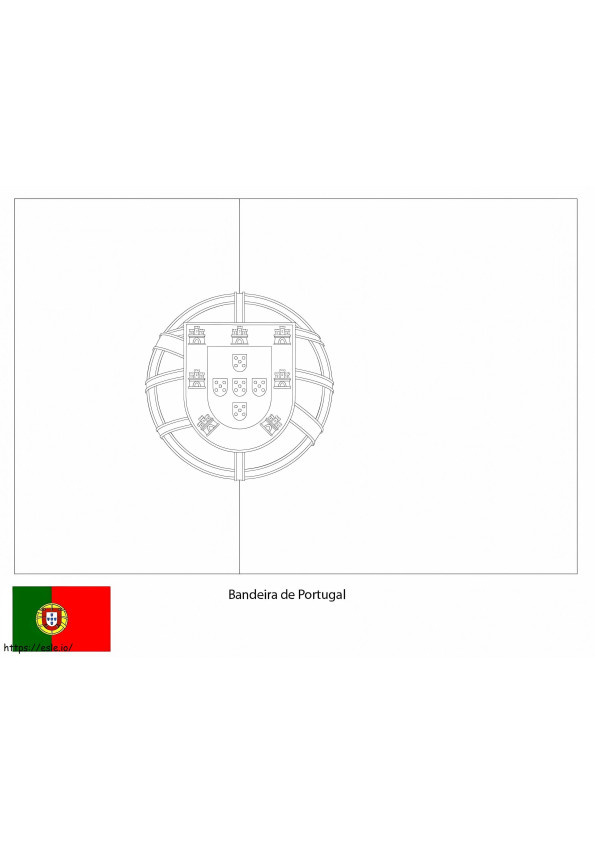Bandeira de Portugal para colorir