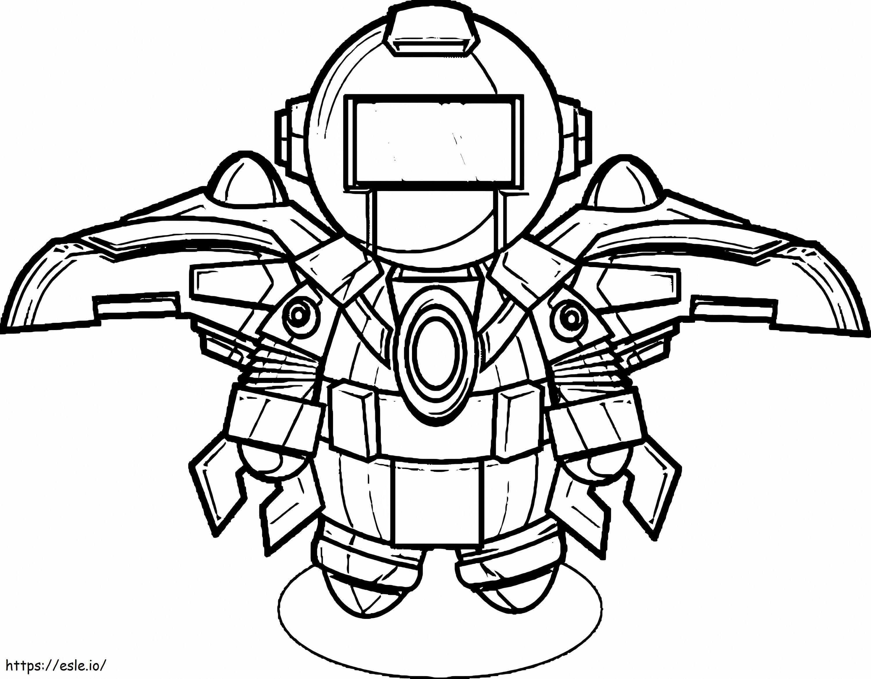 Hand Draw Robot Boy värityskuva
