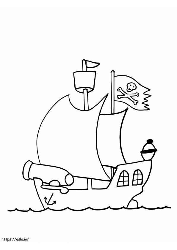 Piratenschiff-Zeichnung