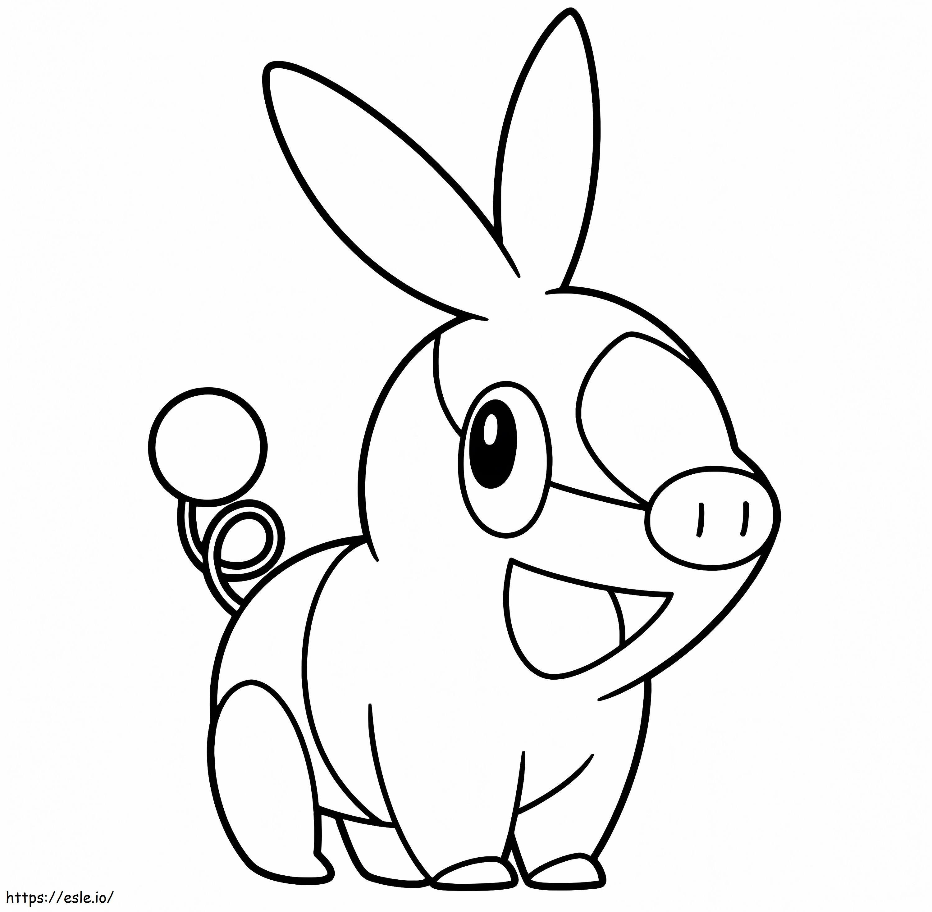 Coloriage Pokémon Tepig 4 à imprimer dessin