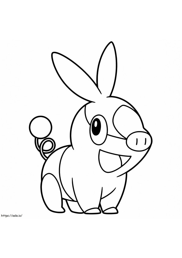 Tepig Pokemon 4 coloring page