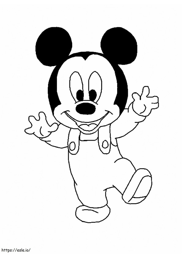 Bebe Mickey coloring page