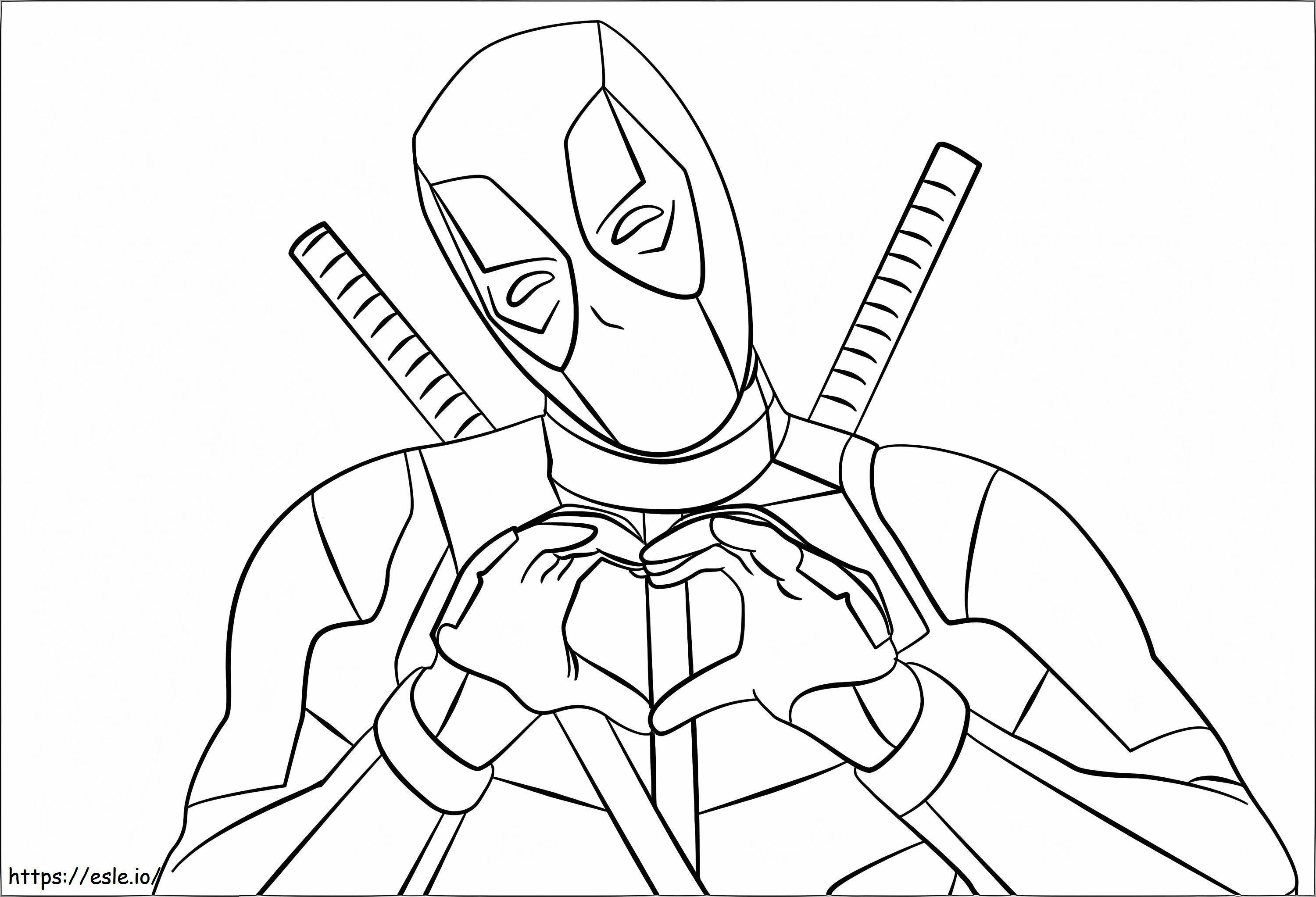 Deadpool Funny coloring page