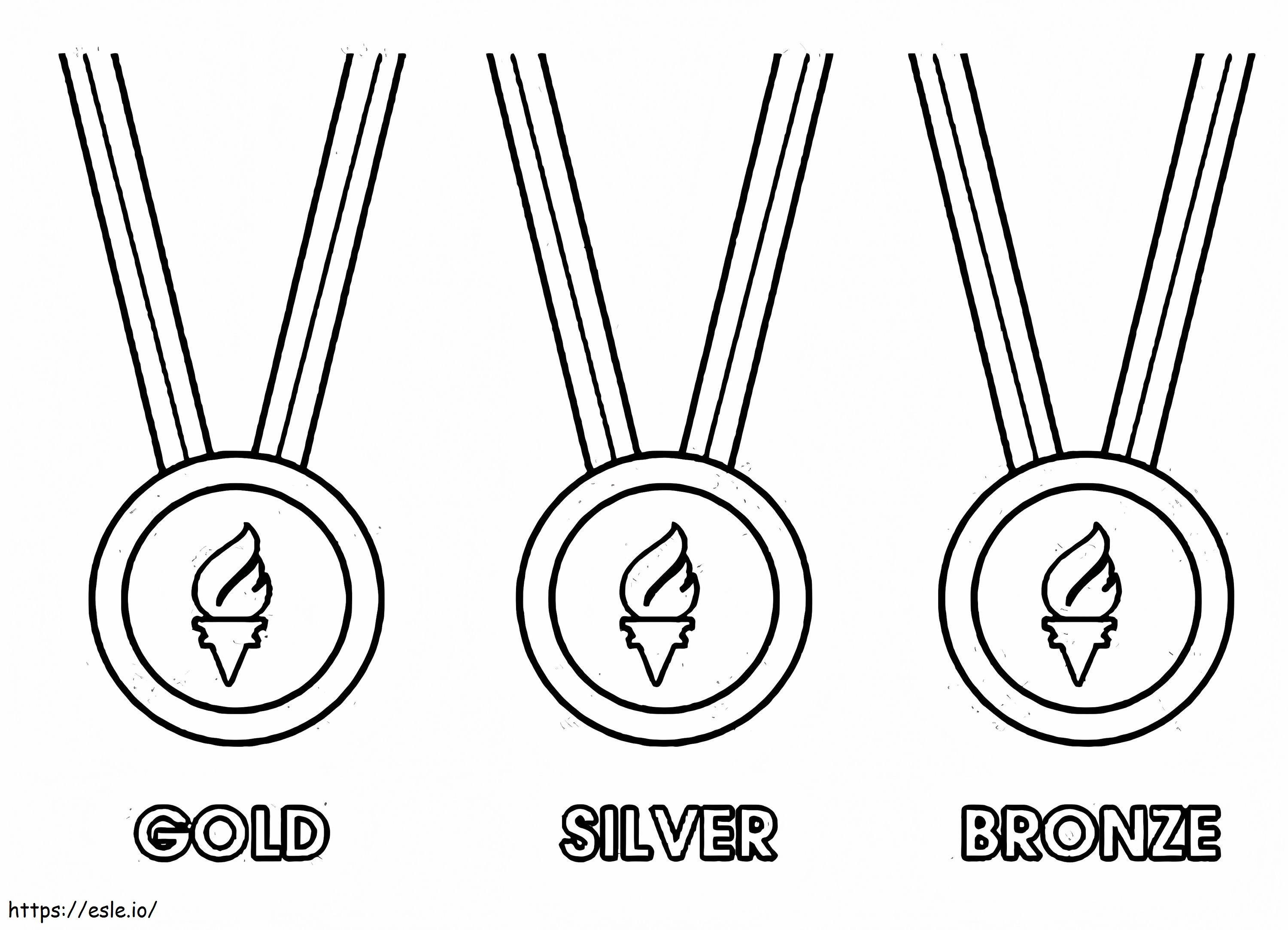 Medallas olímpicas para colorear