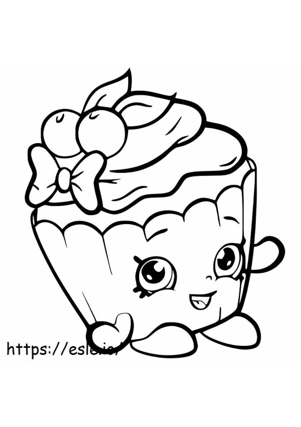 Cherry On The Cupcake coloring page