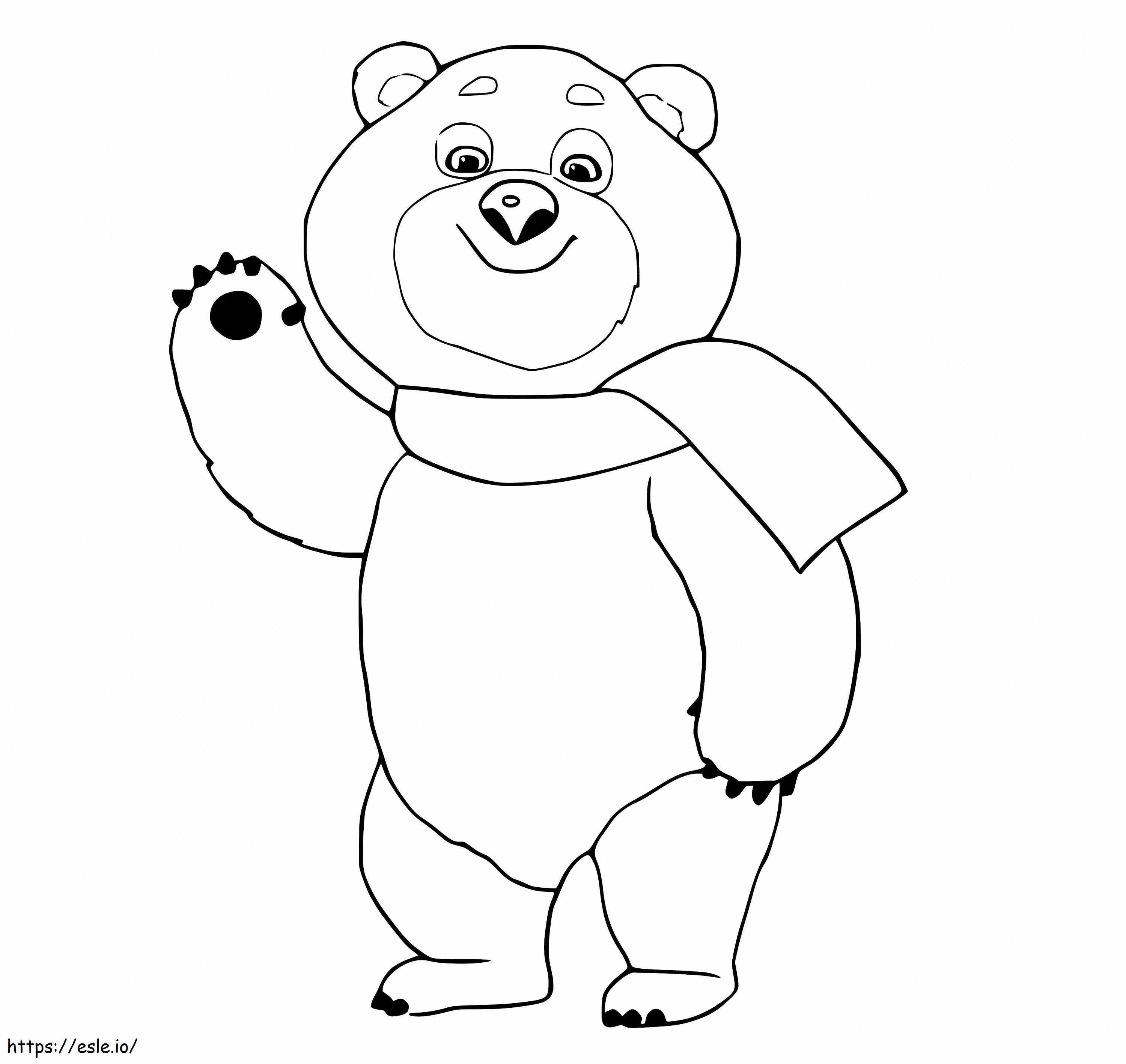 Friendly Panda coloring page
