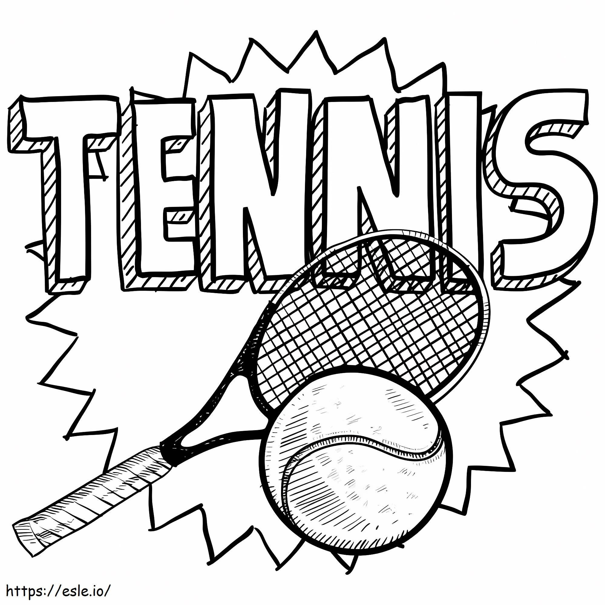 Poster de tenis de colorat