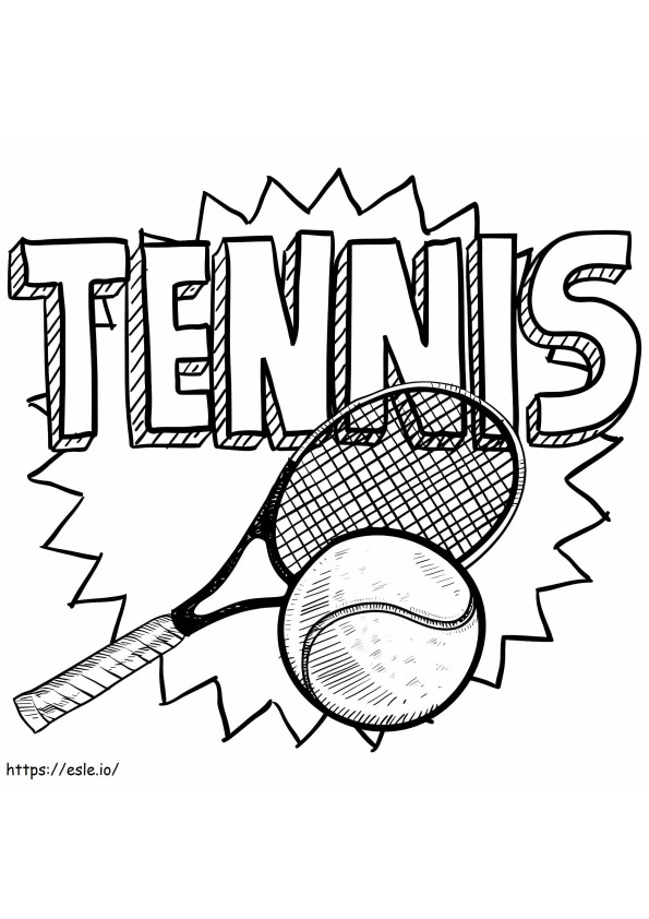 Manifesto del tennis da colorare