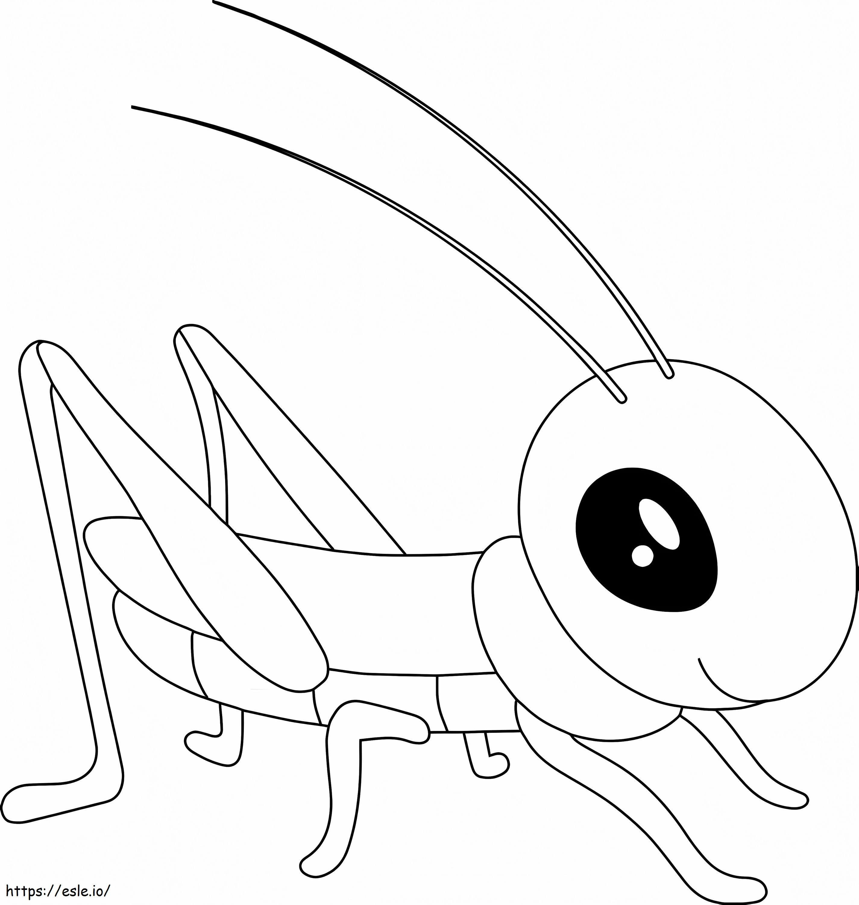 Grasshopper Smiling coloring page