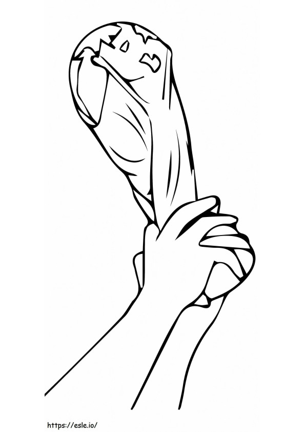Fifa World Cup Winning Trophy coloring page